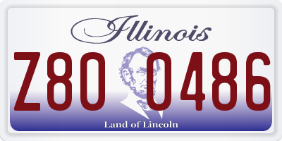 IL license plate Z800486