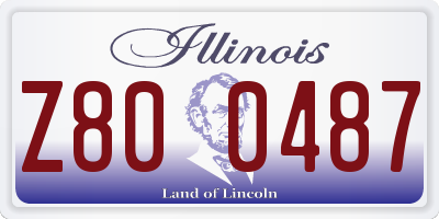 IL license plate Z800487