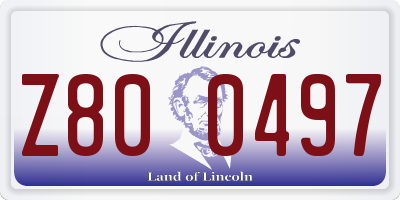 IL license plate Z800497