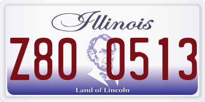 IL license plate Z800513