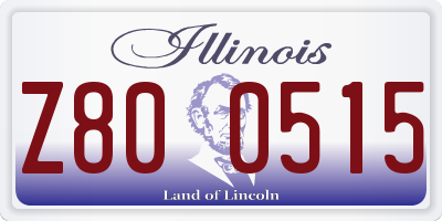 IL license plate Z800515
