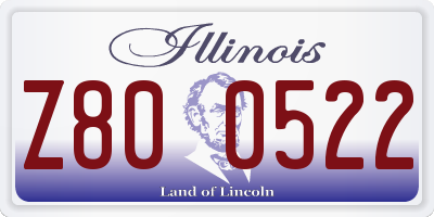 IL license plate Z800522