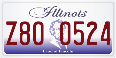 IL license plate Z800524