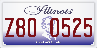 IL license plate Z800525