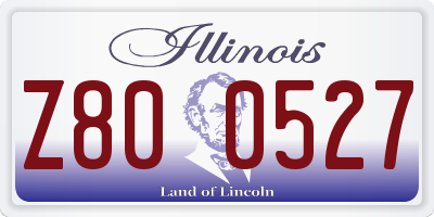 IL license plate Z800527