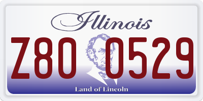 IL license plate Z800529