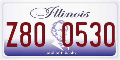 IL license plate Z800530