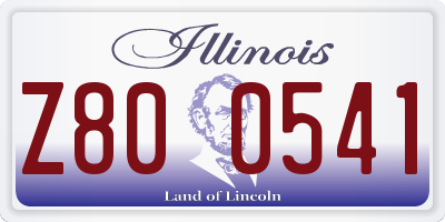 IL license plate Z800541