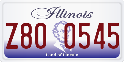IL license plate Z800545