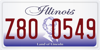 IL license plate Z800549