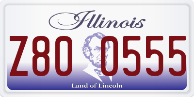 IL license plate Z800555