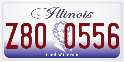 IL license plate Z800556