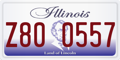 IL license plate Z800557