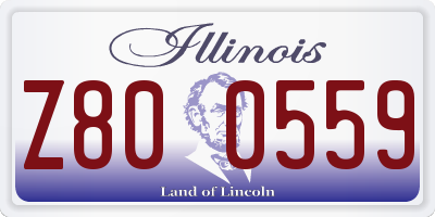 IL license plate Z800559