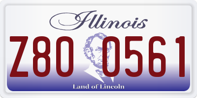 IL license plate Z800561