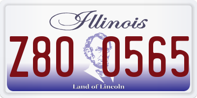 IL license plate Z800565