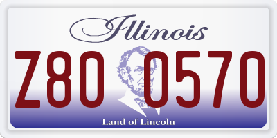 IL license plate Z800570