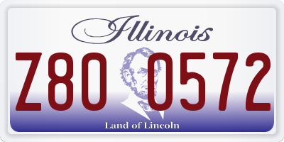IL license plate Z800572