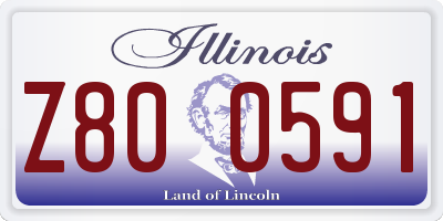 IL license plate Z800591