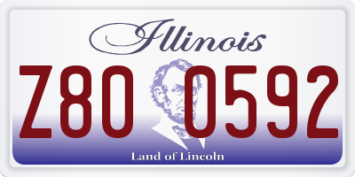 IL license plate Z800592