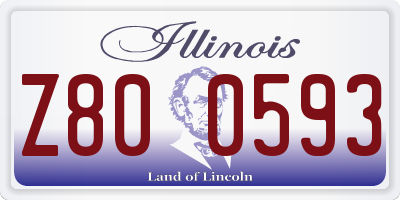 IL license plate Z800593