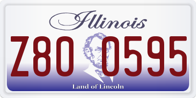 IL license plate Z800595