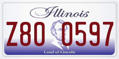 IL license plate Z800597