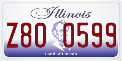 IL license plate Z800599