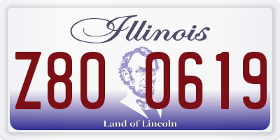 IL license plate Z800619