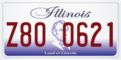 IL license plate Z800621