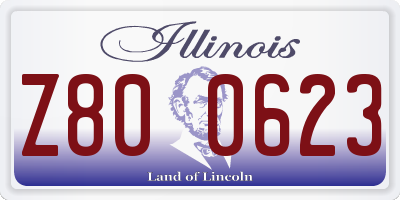 IL license plate Z800623