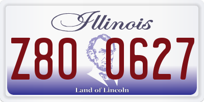 IL license plate Z800627