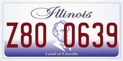 IL license plate Z800639