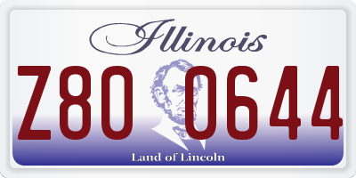 IL license plate Z800644