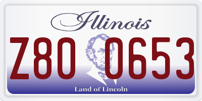 IL license plate Z800653
