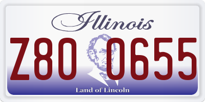 IL license plate Z800655