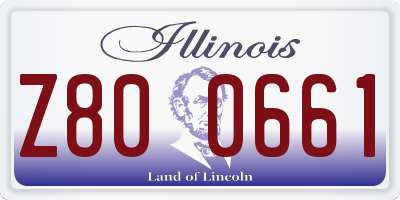 IL license plate Z800661