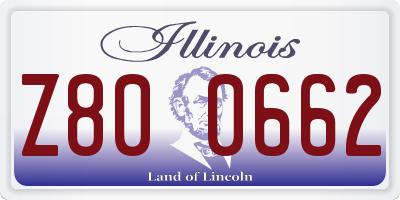 IL license plate Z800662