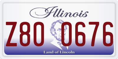 IL license plate Z800676