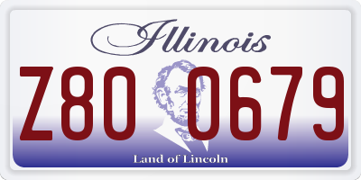 IL license plate Z800679