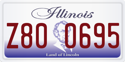 IL license plate Z800695