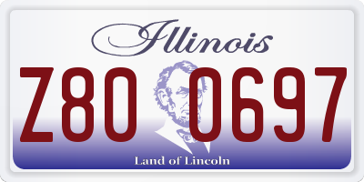 IL license plate Z800697