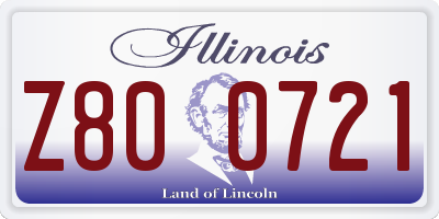 IL license plate Z800721