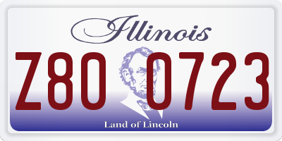 IL license plate Z800723