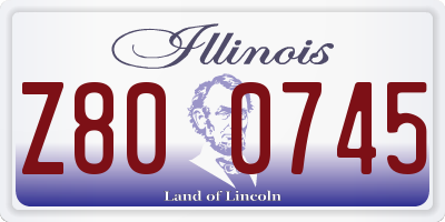IL license plate Z800745