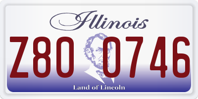 IL license plate Z800746