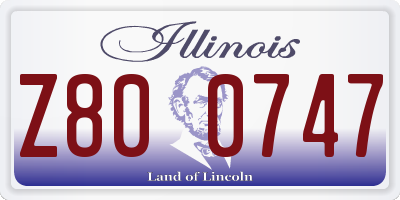 IL license plate Z800747