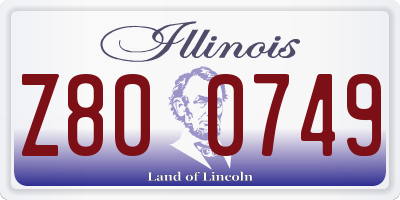 IL license plate Z800749