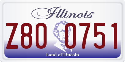 IL license plate Z800751