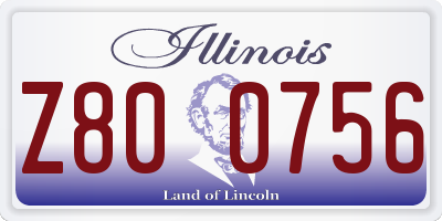 IL license plate Z800756